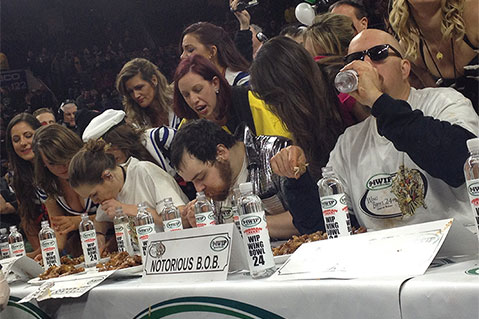 Gluttony and Promos On Display At Philly’s Wing Bowl