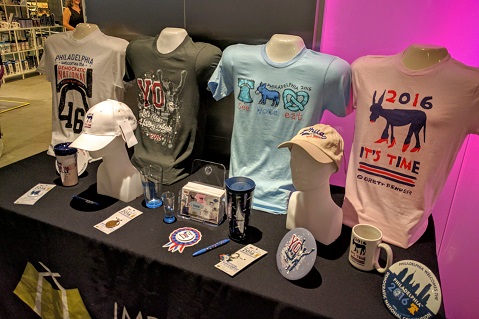 DNC Pop-Up Shop Displays Creative Promo Items