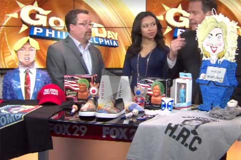 FOX's Good Day Philadelphia Checks Out Presidential Promo Products