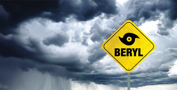 hurricane Beryl sign