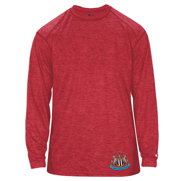 red long-sleeved tee