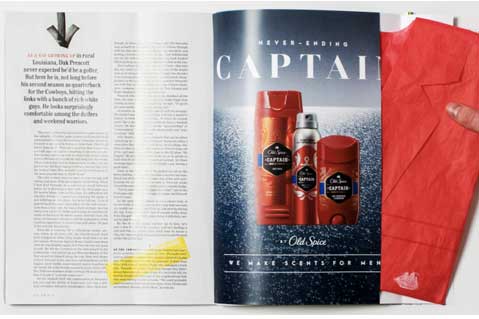 Old Spice Offers Scented Paper Blazer to GQ Subscribers