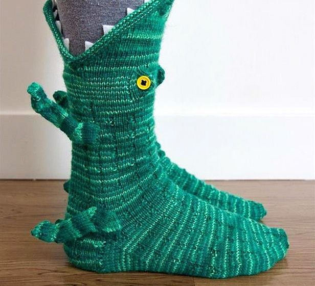 dinosaur-themed socks