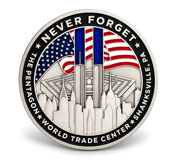 September 11th 25th anniversary 3-D challenge coin
