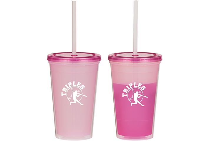 color-changing straw tumblers