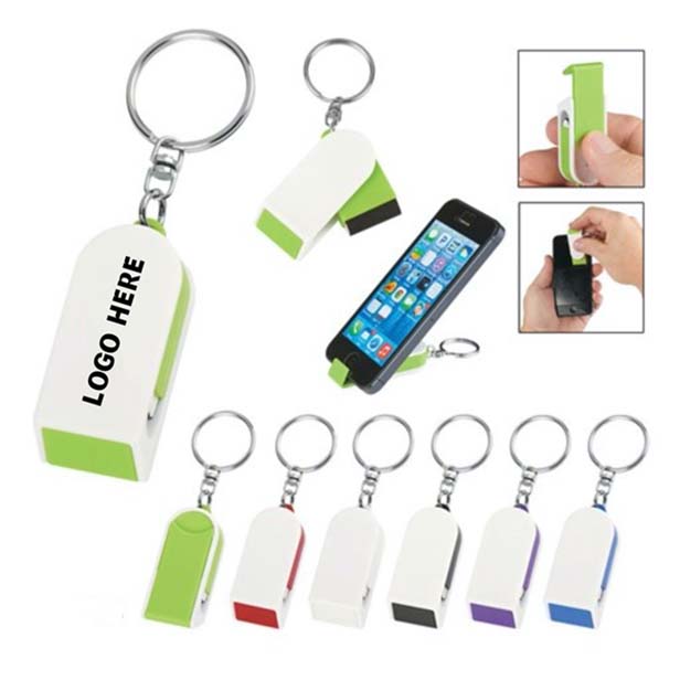 Phone Stand/Screen Cleaner Keychain