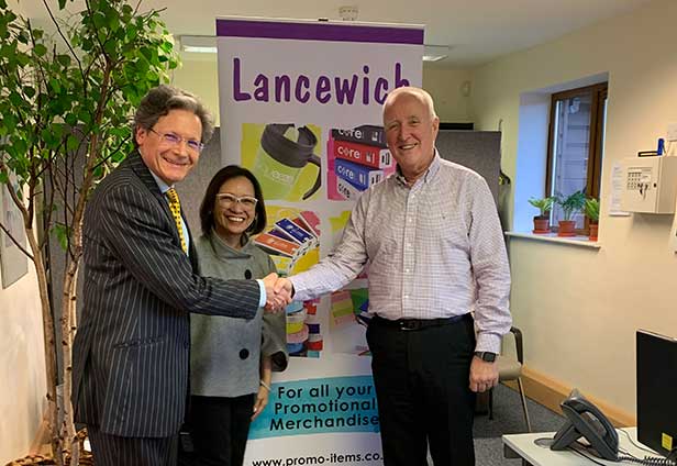 Nicholas Martin and Jessie Wong of Lancewich with Frank Murphy of GeigerBTC
