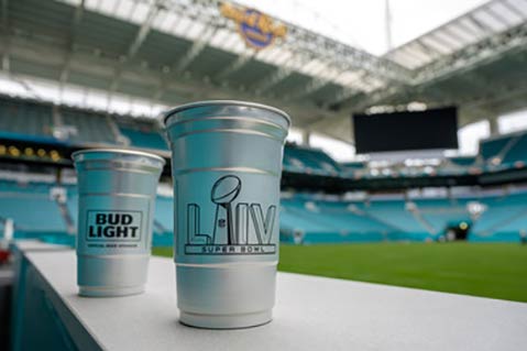 Recyclable Aluminum Cups Come to Super Bowl LIV