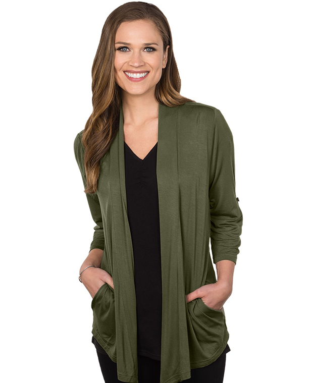 Green cardigan