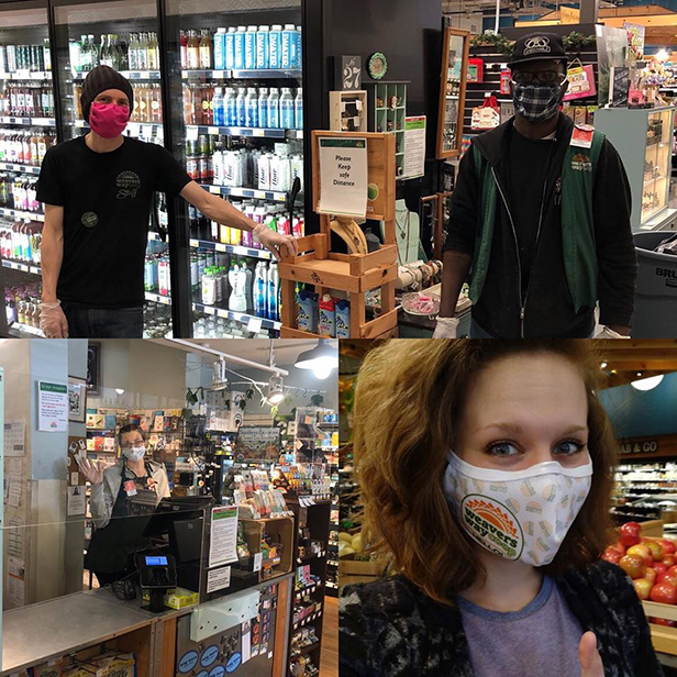 People wearing masks