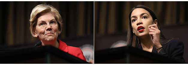 Senator Elizabeth Warren and Rep. Alexandria Ocasio-Cortez