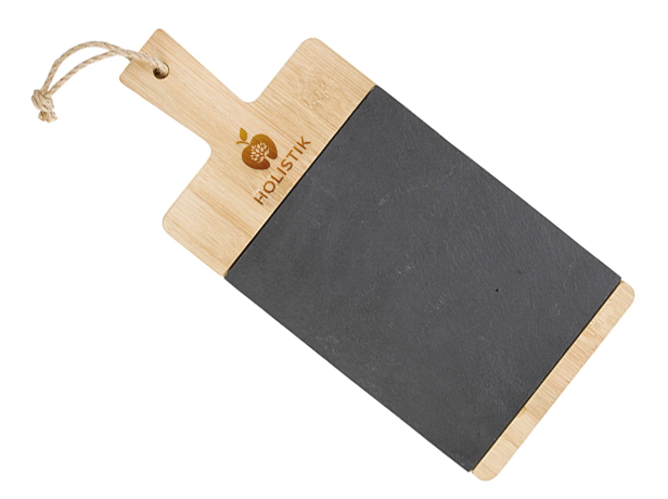 bamboo and slate cutting board