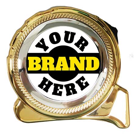 Gold-hued tape measure