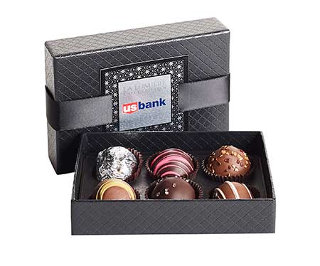 6-piece Belgian truffle box