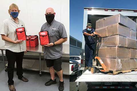 Evans Manufacturing Donates Masks, Insulated Lunch Bags