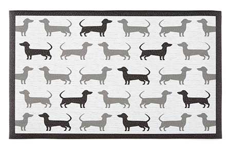 Dog bowl floor mat