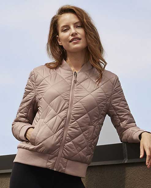 Weatherproof quilted packable bomber