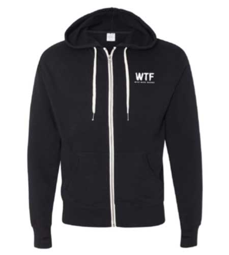 Heathered hooded sweatshirt for the podcast WTF