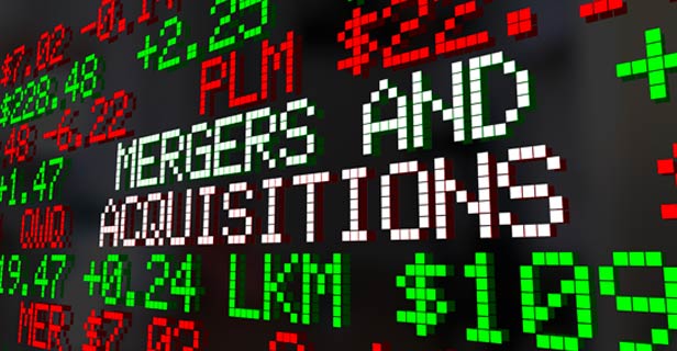 mergers & acquisitions stock market ticker
