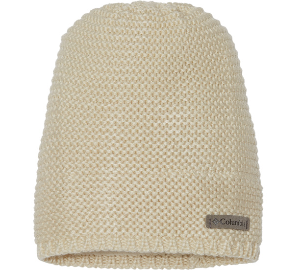 Cream-colored Columbia beanie hat