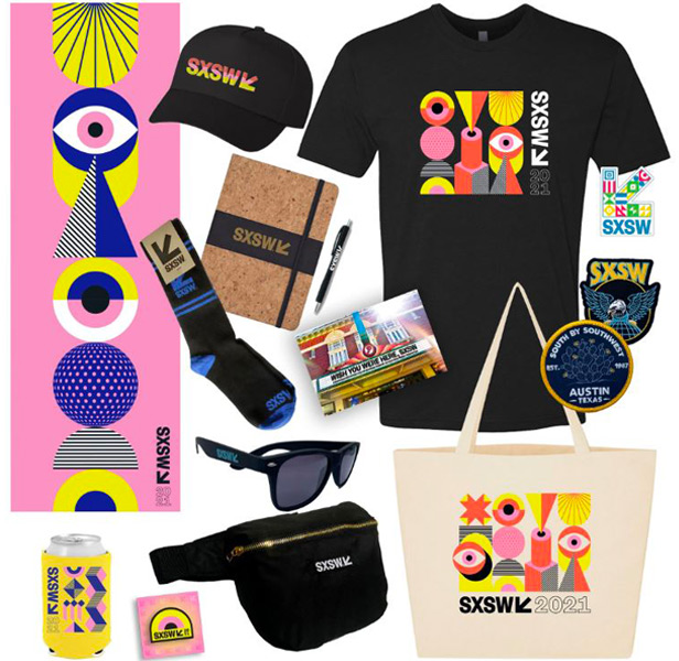 SWSX merchandise assortment