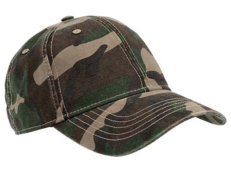 Heavy-washed fashion camo hat