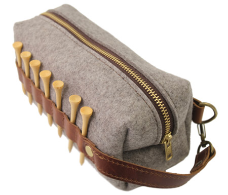 Golf accessory zippered bag