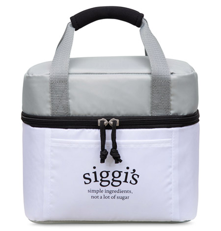 Gray & white soft lunch cooler