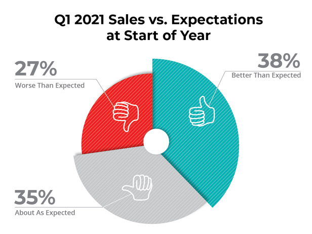 Sales expectations pie chart