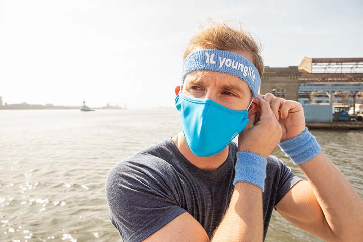 Young man wearing mask