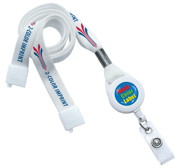 white retractable lanyard