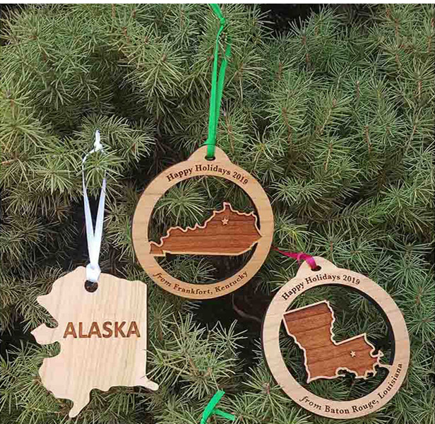 wood Christmas ornaments