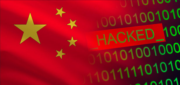 China hacked flag