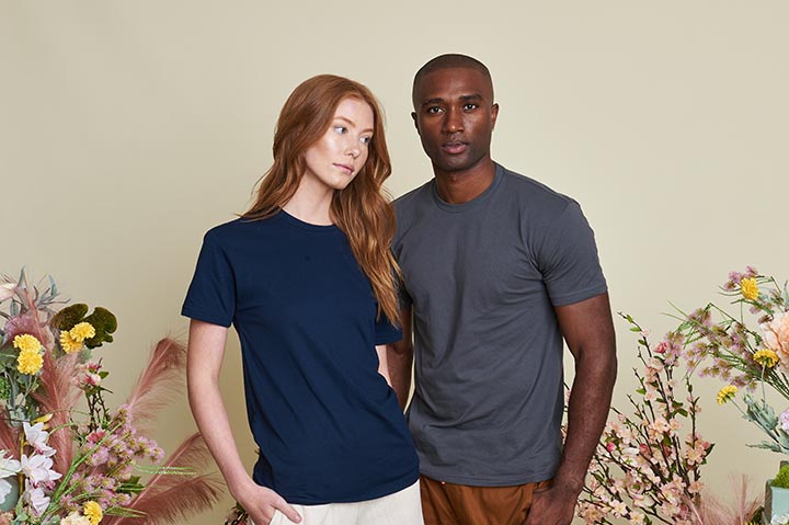 Young couple in sustainable activewear