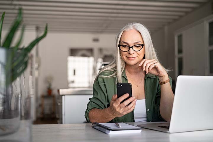 Woman on phone