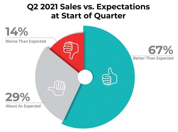 sales expectations pie chart