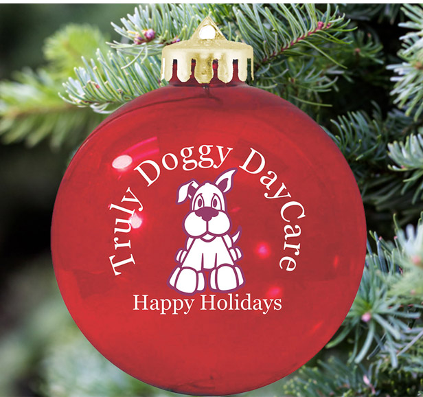 red ball ornament on tree