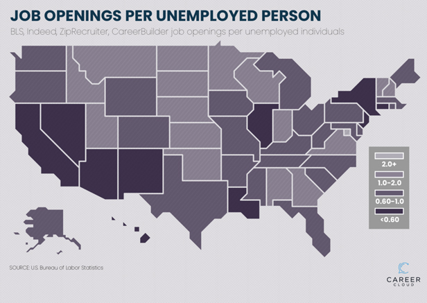 map graphic from Career Cloud