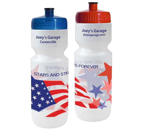 USA flag-themed sport bottles