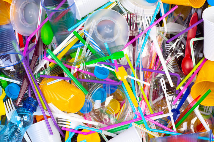 pile of colorful plastic ware