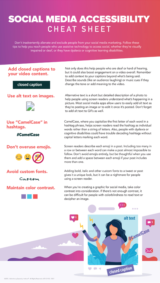 social media accessibility infographic