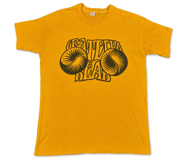 gold Grateful Dead t-shirt