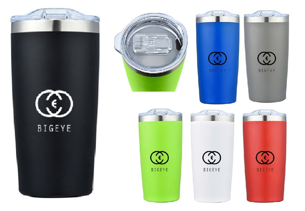 assorted colors of stainless steel tumblers