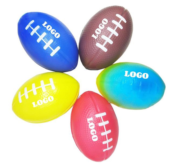 football-shaped stress relievers, assorted colors