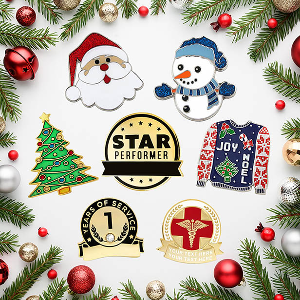 Holiday pins