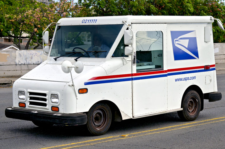 US mail truck
