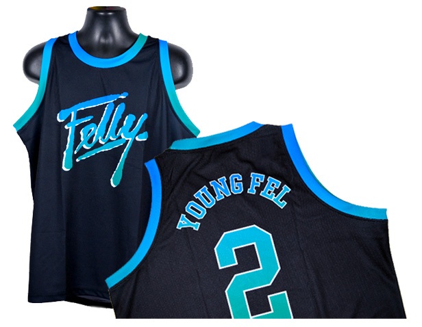 black and blue Felly jersey