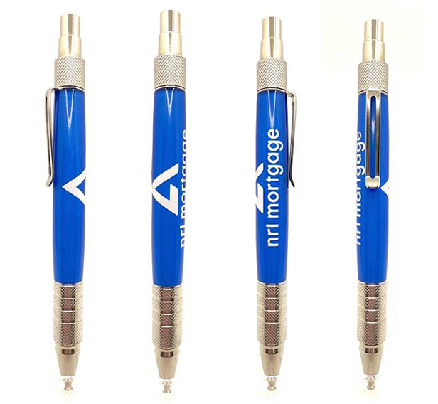 blue ballpoint click pens