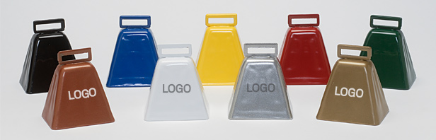 colorful cowbells