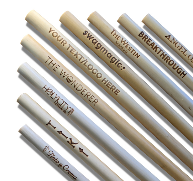 laser-engraved drinking straws